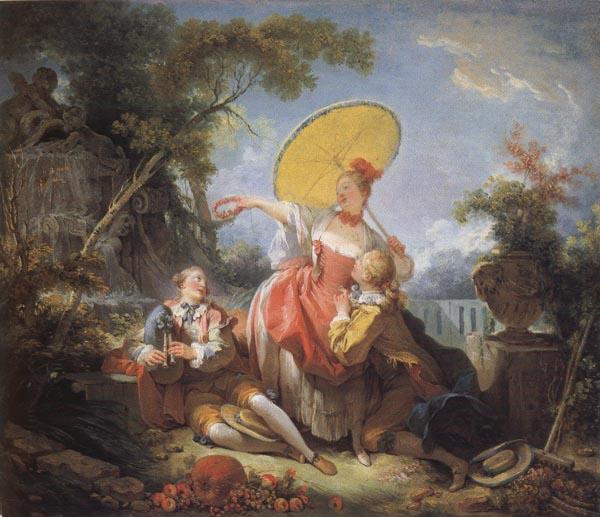 Jean-Honore Fragonard The Musical Contest France oil painting art